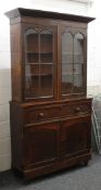 A Victorian mahogany secretaire cabinet. 106.5 cm wide x 206 cm high.