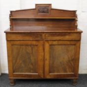 A 19th century mahogany chiffonier. 130 cm wide x 150 cm high.