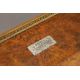 A Victorian burr walnut Davenport, the top with inset presentation inscription. 55 cm wide. - Image 3 of 13