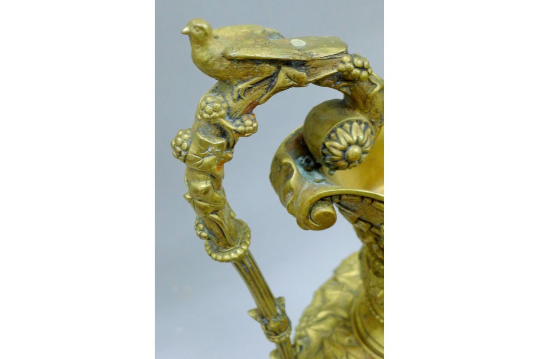A bronze lamp formed as a ewer. 79 cm high. - Image 3 of 7