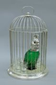 A silver-plated birdcage cocktail set. 48 cm high.