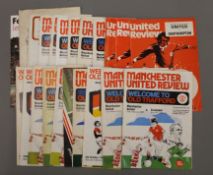 A quantity of 1970's football programmes, mostly pertaining to Manchester United.