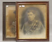 Two early 20th century prints of gentlemen in uniform, each framed and glazed. Each 59 x 48.5 cm.
