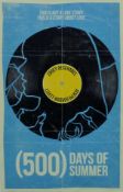 500 Days of Summer with Zooey Deschanel and Joseph Gordon-Levitt film poster, framed and glazed.