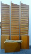 A mid-20th century stacking bookcase/room divider section. 201 cm high.