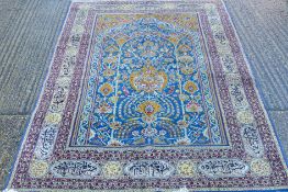 A Tabriz handmade rug. 225 x 150 cm.
