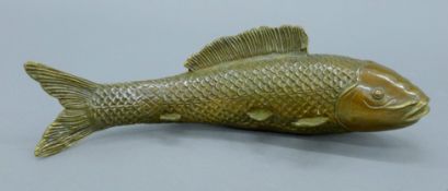A bronze fish. 28 cm long.