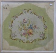 CONTINENTAL SCHOOL (19th century), Two needlework seat cover designs, gouache and body colour,