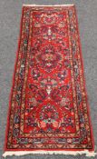 A Persian handmade Mahal runner. 244 x 86 cm.