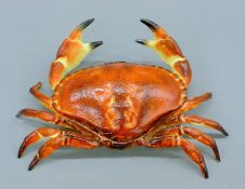 A cast iron crab form box. 32 cm wide.