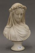 A modern model of the Veiled Bride. 36 cm high.