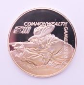 A boxed silver proof £2 coin, Falkland Islands XIII Commonwealth Games 1986,