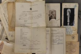 A quantity of ephemera relating to A Majlath Csalad, including autobiography, passports,