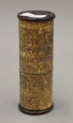 A 19th century calculating cylinder by McFarlane Glasgow. 16 cm long.
