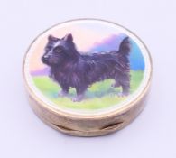 A silver-gilt Houbigant powder compact with mirror,