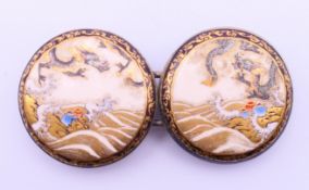 A Satsuma belt buckle.7.5 cm wide.