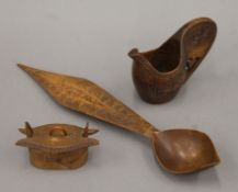 A 19th century Norwegian bentwood tine box decorated with pokerwork,