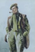 IAN GILBERT MARR EADIE (1913-1976) Scottish (AR), 'Portrait of Lieut.