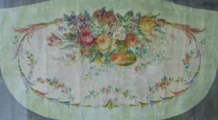 CONTINENTAL SCHOOL (19th century), needlework seat cover design, gouache and body colour,