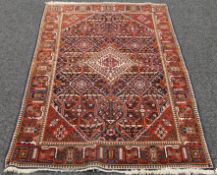 A circa 1920's Persian handmade Joshagan rug. 205 x 128 cm.