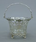 A Victorian silver pierced basket hallmarked for London 1856, maker's mark of George John Richards.