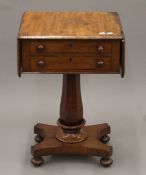 A Victorian twin flap side table. 48 cm wide flaps down.