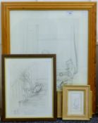 Four Winnie The Pooh prints, each framed and glazed. The largest 58.5 x 47.5 cm overall.