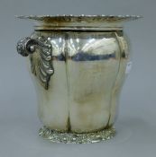An 800 silver wine cooler. 17.5 cm high. 849.6 grammes.