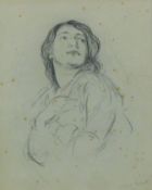 LOVIS CORINTH (1858-1925) German, Portrait of a Woman, pencil, signed, framed and glazed.