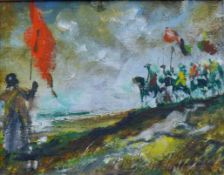 Before the Battle of Edgehill, oil on board,
