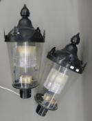 A pair of vintage-style street lamppost lights. Each 68 cm high.