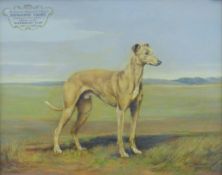 WILFRED HIGGINS, Swinging Light Winner of the Waterloo Cup 1941 & 1942, oil, signed,
