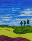 PAUL ABBOTT, Abstract Landscape, oil, framed and glazed. 49 x 39 cm.