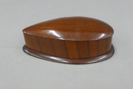 A wood box and cover made from a WWI aircraft propeller. 25.5 cm wide.