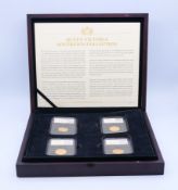 Four boxed Victorian 22 ct gold sovereigns,