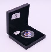 A Royal Mint Team GB and Paralympics GB 2024 UK 50 pence silver proof colour coin,