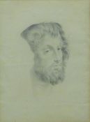 Portrait of a Bearded Man, initialled D G R, framed and glazed. 27 x 20 cm.