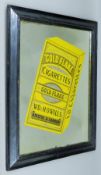 A Wills Gold Flake Cigarettes advertising mirror, framed. 57 x 46.5 cm overall.