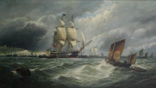 BRITISH SCHOOL (19th century), Shipping Off the English Coast,