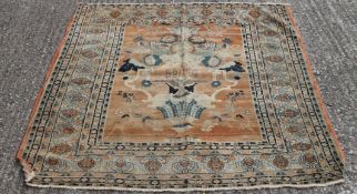 A circa 1890 handmade Persian Tabriz Hadjijalili rug. 165 x 138 cm.