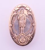 A Grenadier Guards silver oval trinket box,