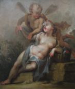 After JEAN HONORE FRAGONARD (1732-1806) French, Venus and Cupid, oil on canvas, framed. 53 x 45 cm.