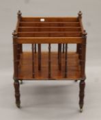 A Victorian mahogany canterbury. 43 cm wide.
