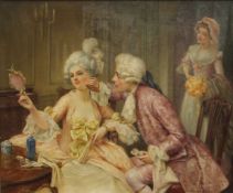DELAPOER DOWNING (1853-1926) British, The Final Touch, oil on canvas, signed, framed. 49 x 59 cm.