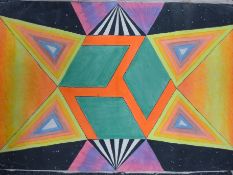 RICHARD CRABBE RA (1927-2010) British, Abstract, oil on canvas, unframed. 60 x 87 cm.