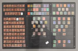 A stamp collection.