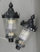 A pair of vintage-style street lamppost lights. Each 68 cm high.