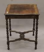 An early 20th century side table. 61 cm squared.