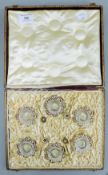 A late 19th/early 20th century Russian enamelled and cut glass caviar set,