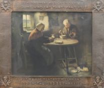 An Arts & Crafts coppered tin frame,